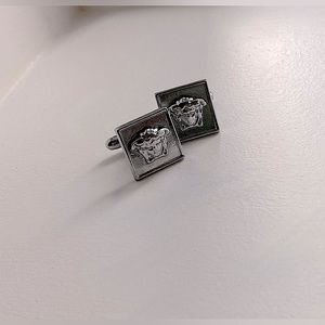 Square Medusa Embossed Cuff Links
